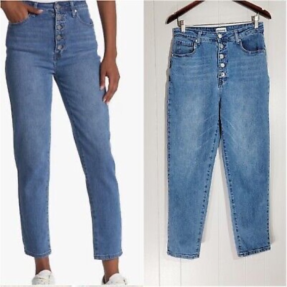 Button-Fly ✨ Sustainable 💦 Mom Jeans 👖 - Picture 1 of 8